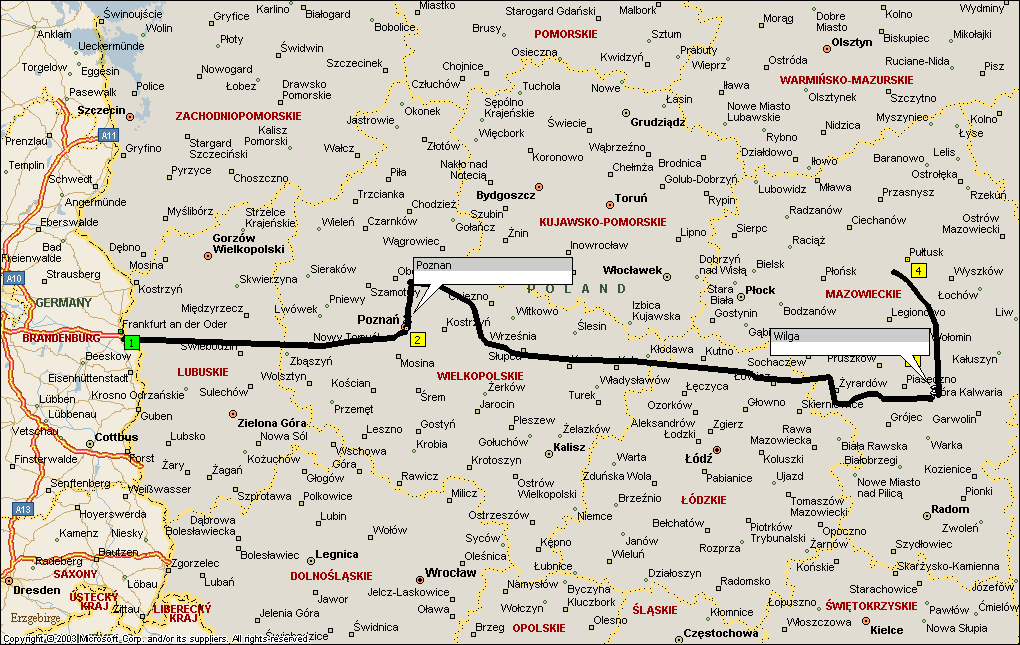 Brighton to Poland Border